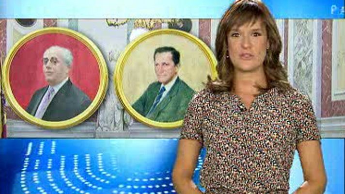 Parlamento - Retratos de Azaña y Suárez