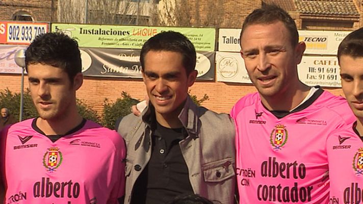 Telediario 1 - El Atlético de Pinto homenajea a Contador