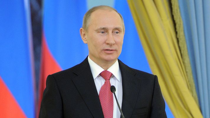 Telediario 1 - Los sondeos dan ganador a Putin