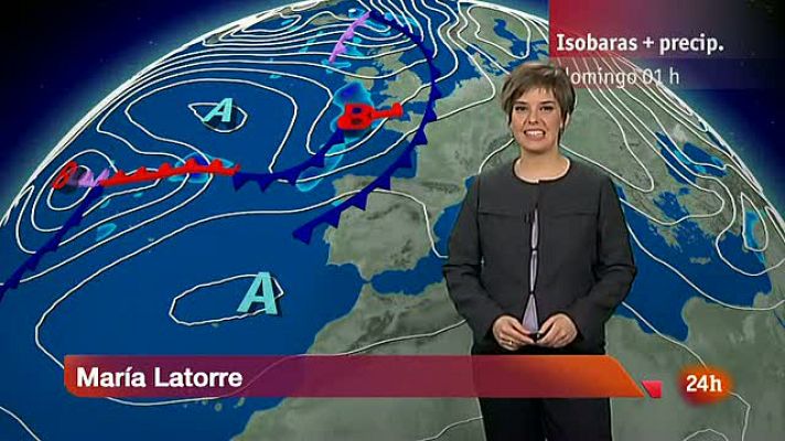 El tiempo - Viento fuerte en el litoral gallego y cantábrico con lluvias débiles