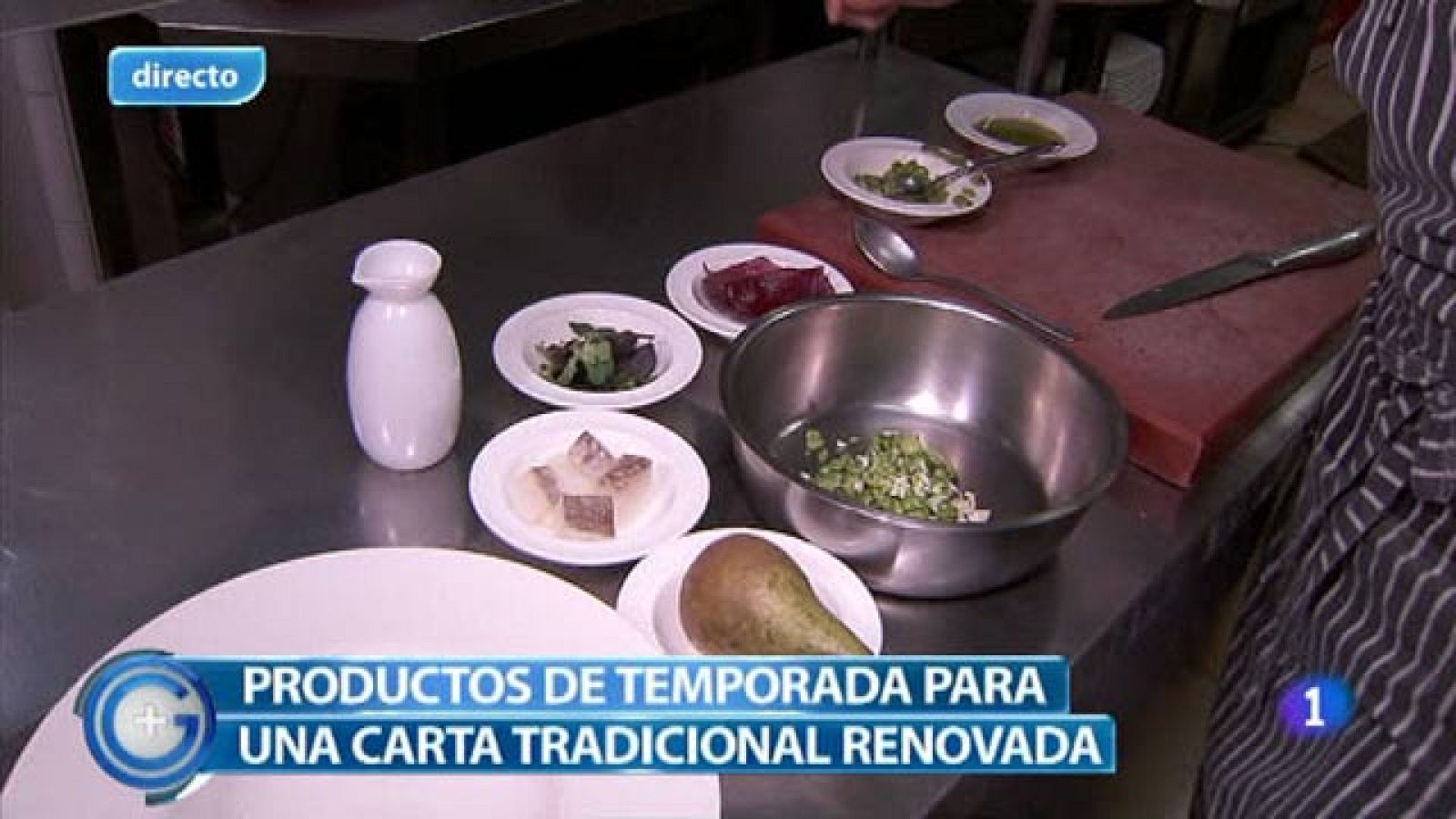 Más Gente - Más Cocina - Bacalao con habas y crema de pera