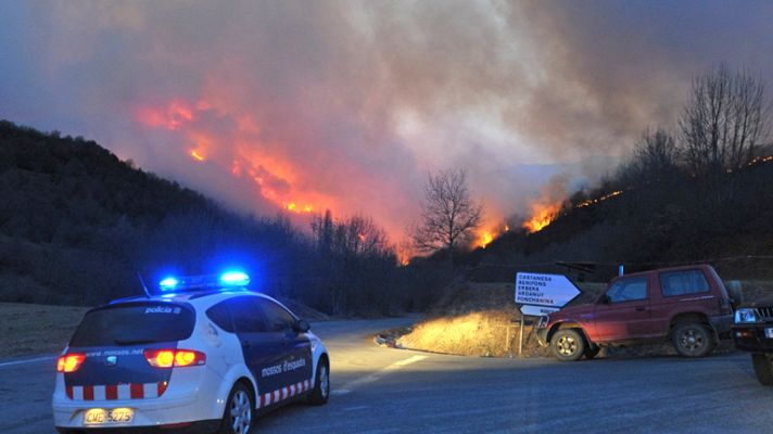 Telediario 1 - Incendios en la provincia de Huesca
