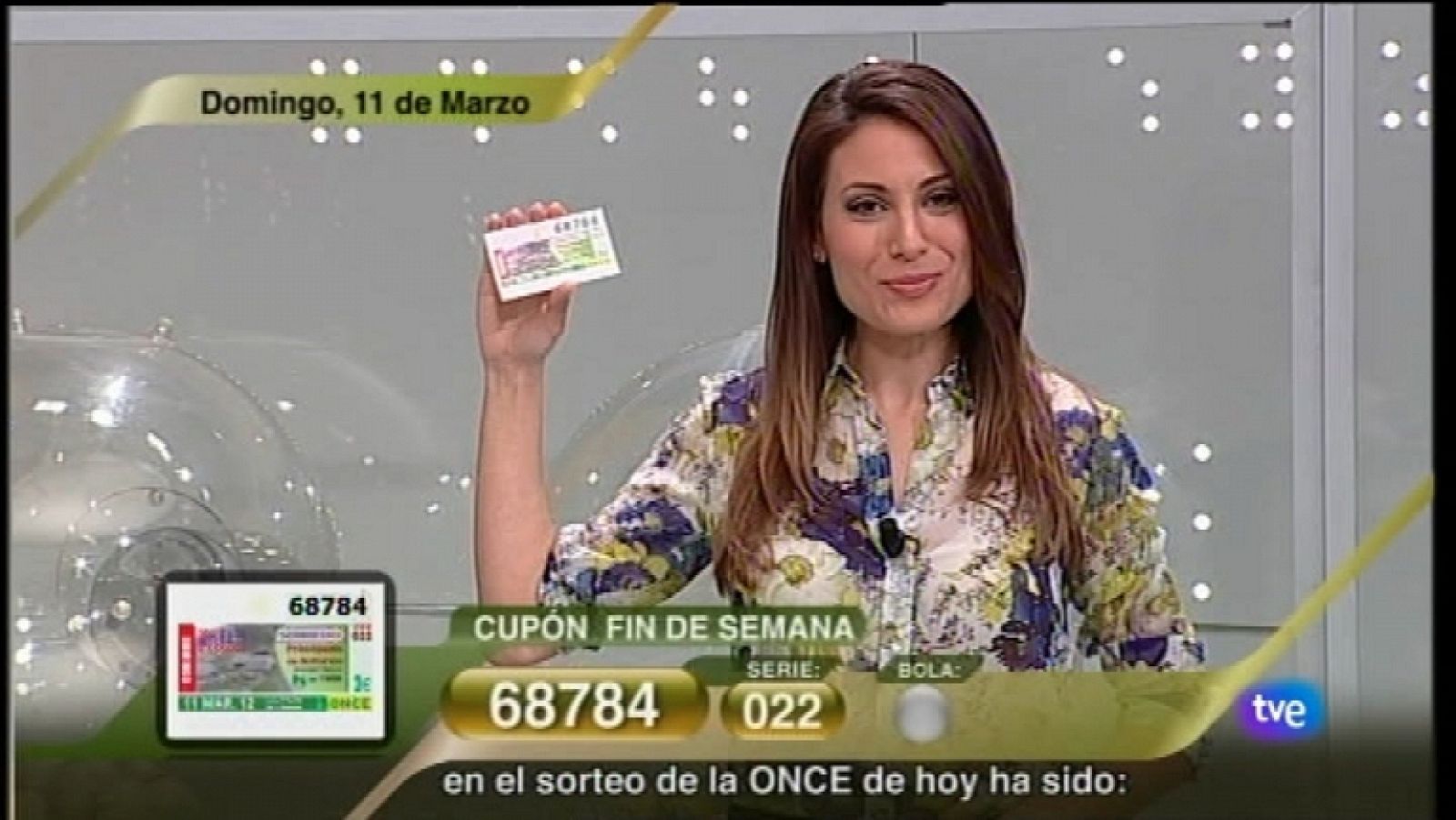 Sorteo ONCE - 11/03/12 - Ver ahora