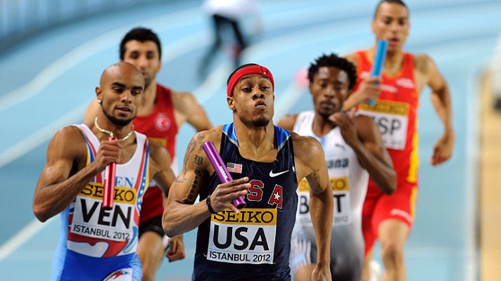 Telediario 1 - Cuarto puesto del 4x400 español