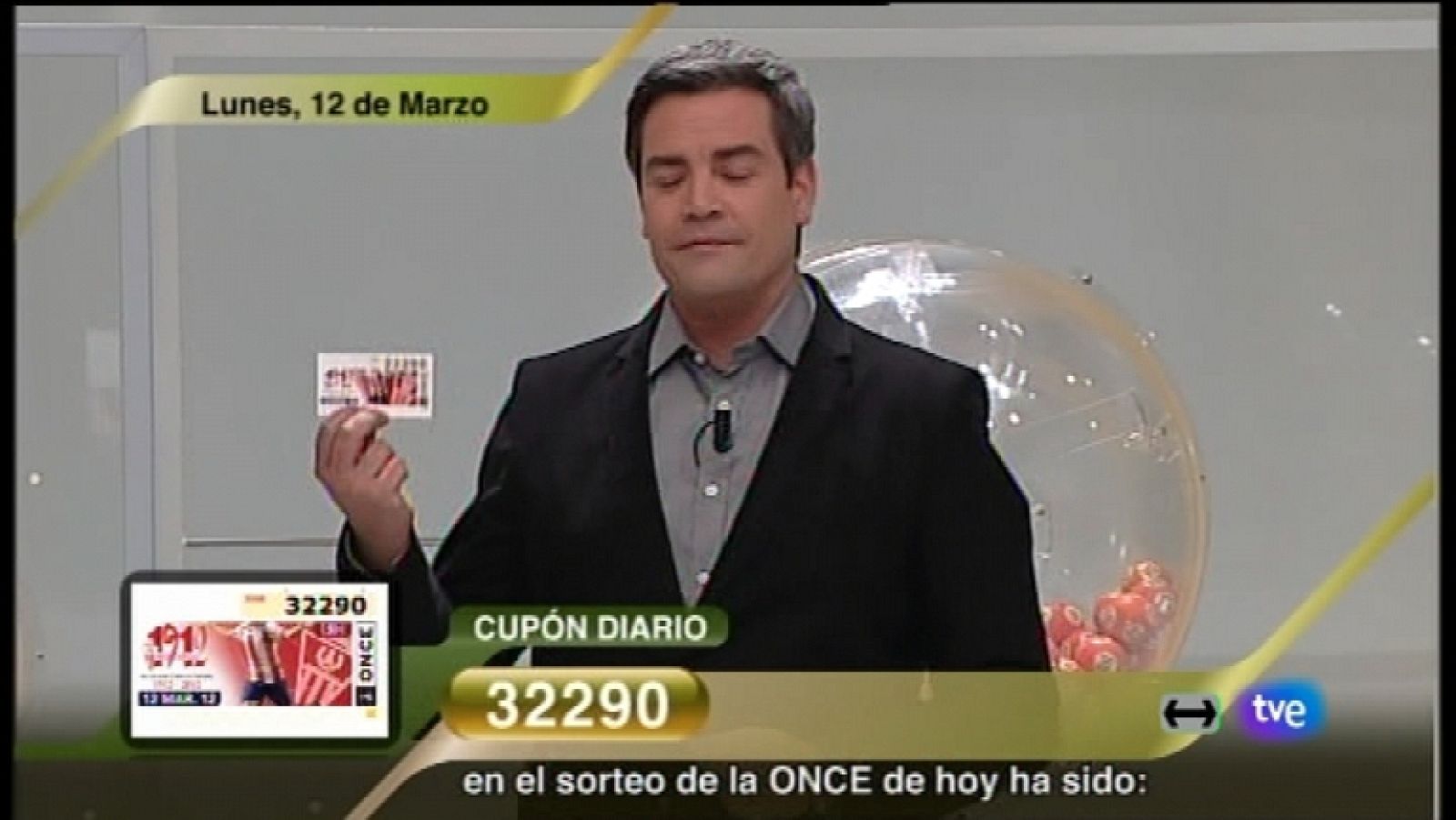 Sorteo ONCE - 12/03/12  - Ver ahora