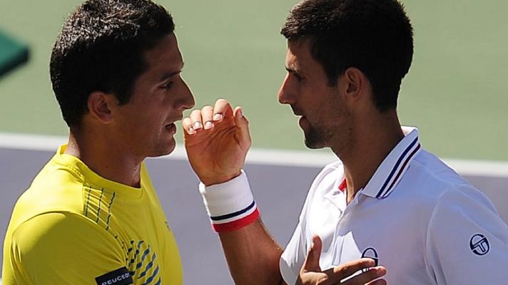 Telediario 1 - Djokovic supera a Almagro en cuartos de Indian Wells (6-3 6-4)