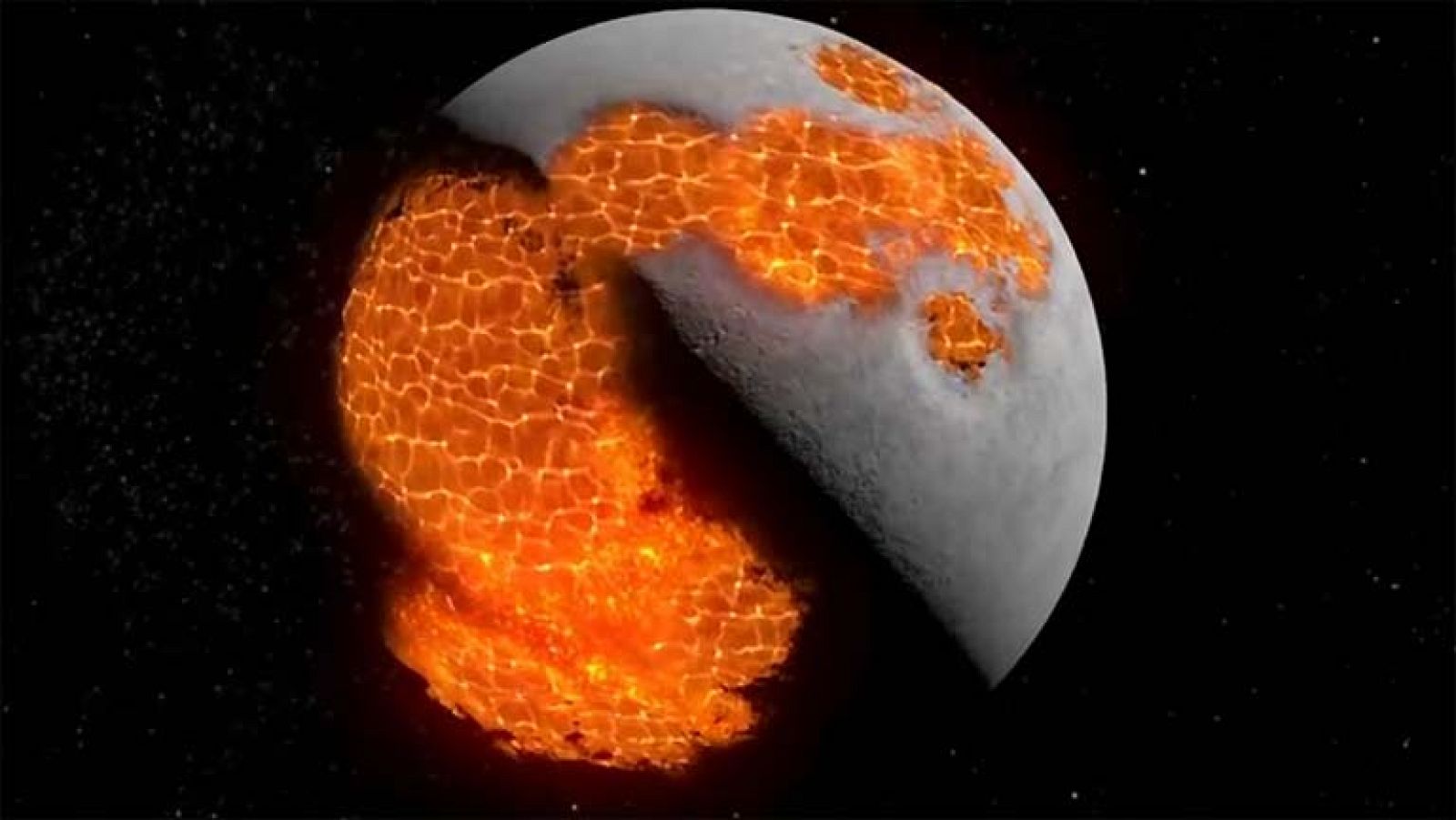 La NASA ha concentrado los 4.500 millones de años de evolución de la Luna en un video en el que se repasa como el satélite ha cambiado desde que era una brillante bola de magma hasta llegar a ser el cuerpo que se puede ver hoy en día en el cielo