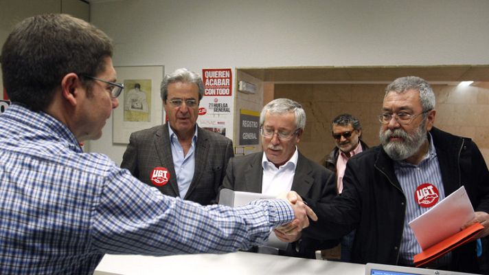 Telediario 1 - Convocada la huelga del 29 de marzo