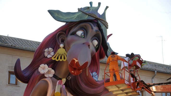 Telediario 1 - Las fallas inundan Valencia