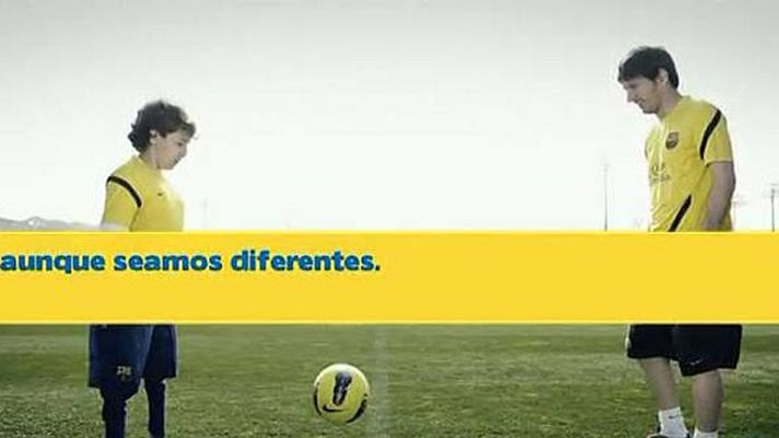 Telediario 1 - El Barcelona, solidario