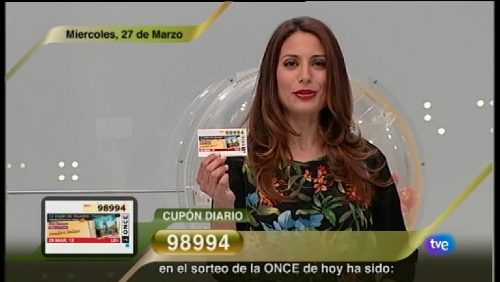 Sorteo ONCE - 28/03/12 - Ver ahora