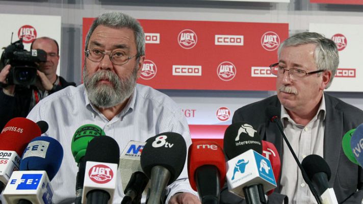 Informativo 24h - Toxo y Méndez hablan de "éxito indiscutible" y vuelven a tender la mano al Gobierno para negociar