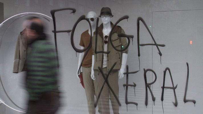 Telediario 1 - Comercios y servicios en desventaja