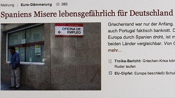 Telediario 1 - Eco internacional de la huelga