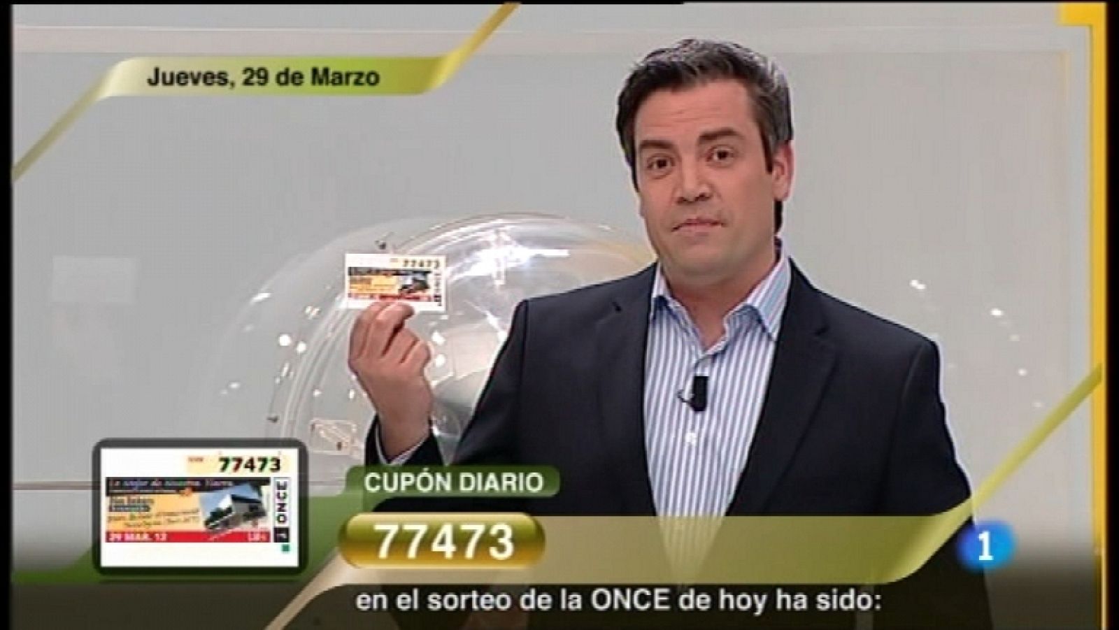 Sorteo ONCE - 29/03/12 - Ver ahora