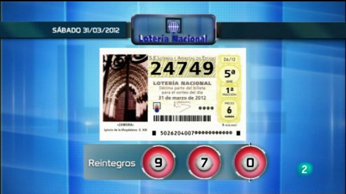 Loterías - Lotería diaria - 31/03/12