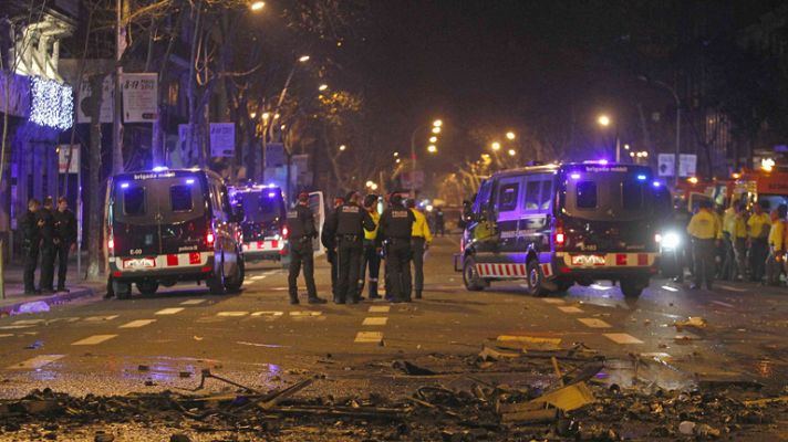 Telediario 1 - Altercados en Cataluña