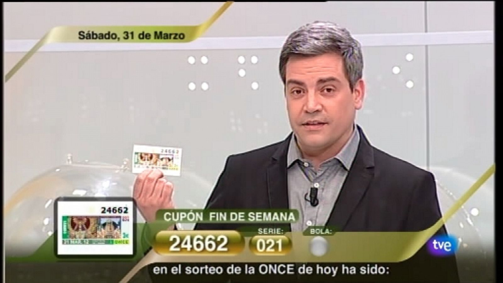Sorteo ONCE - 31/03/12 - Ver ahora