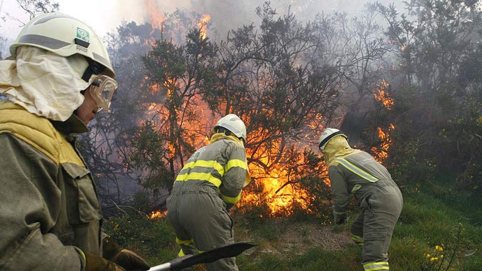 Continúan las labores de extinción del incendio de Fragas do Eume