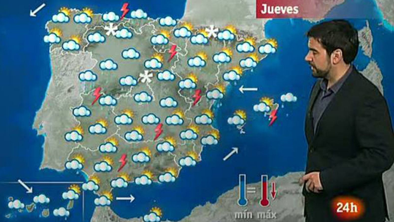 Chubascos en Levante y nieve en el noroeste peninsular