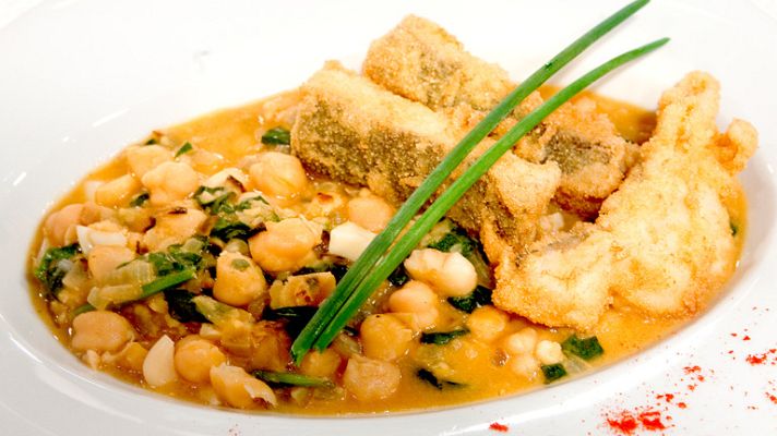 RTVE Cocina - Garbanzos con bacalao crujiente