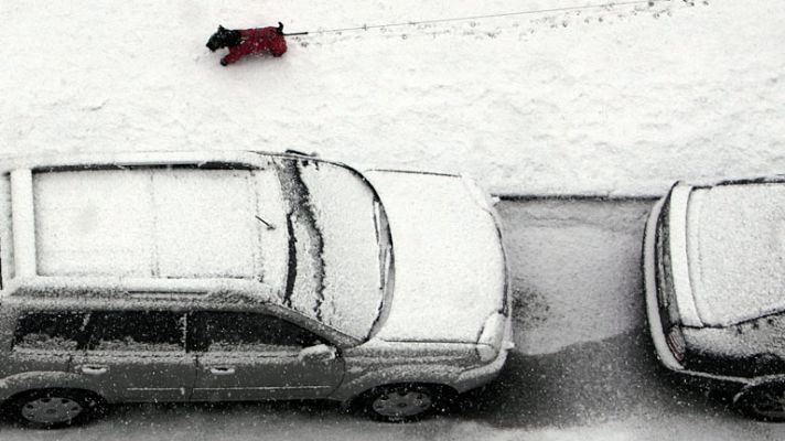 Telediario 1 - Temporal de nieve en Rusia