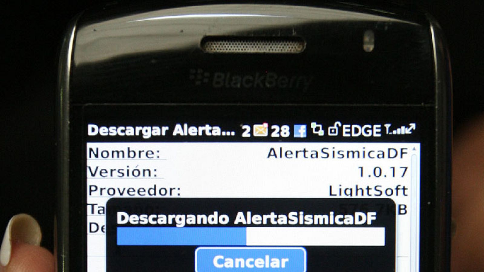 Aviso de terremoto en el móvil