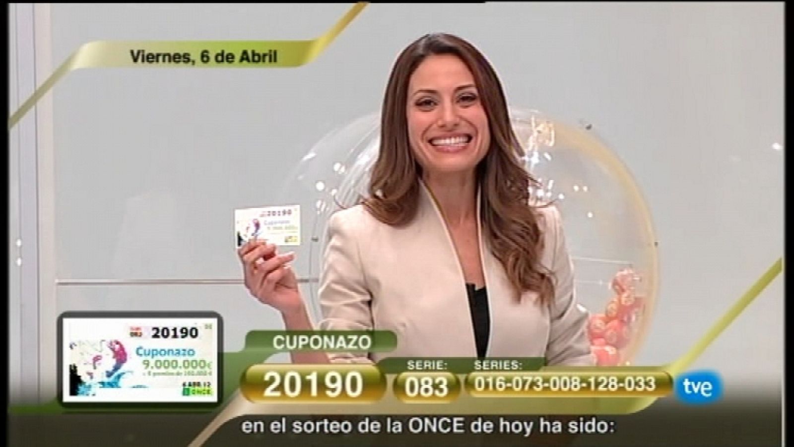 Sorteo ONCE - 06/04/12 - Ver ahora