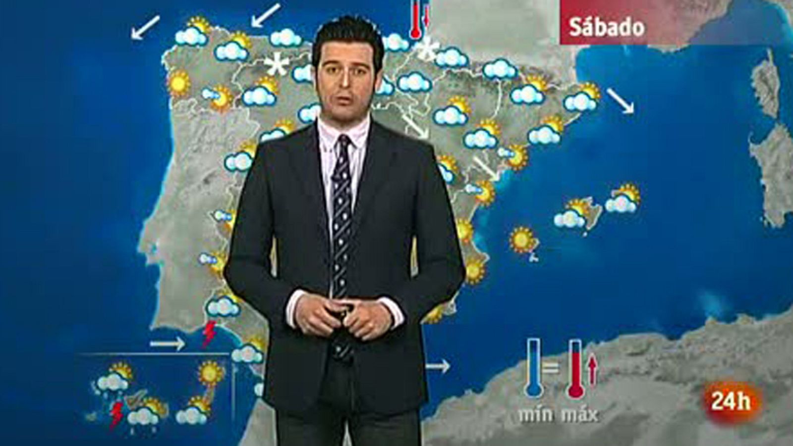 Chubascos localmente fuertes en las islas occidentales de Canarias