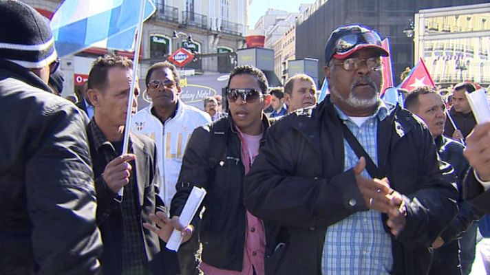 Telediario 1 - Excarcelados cubanos sin recursos