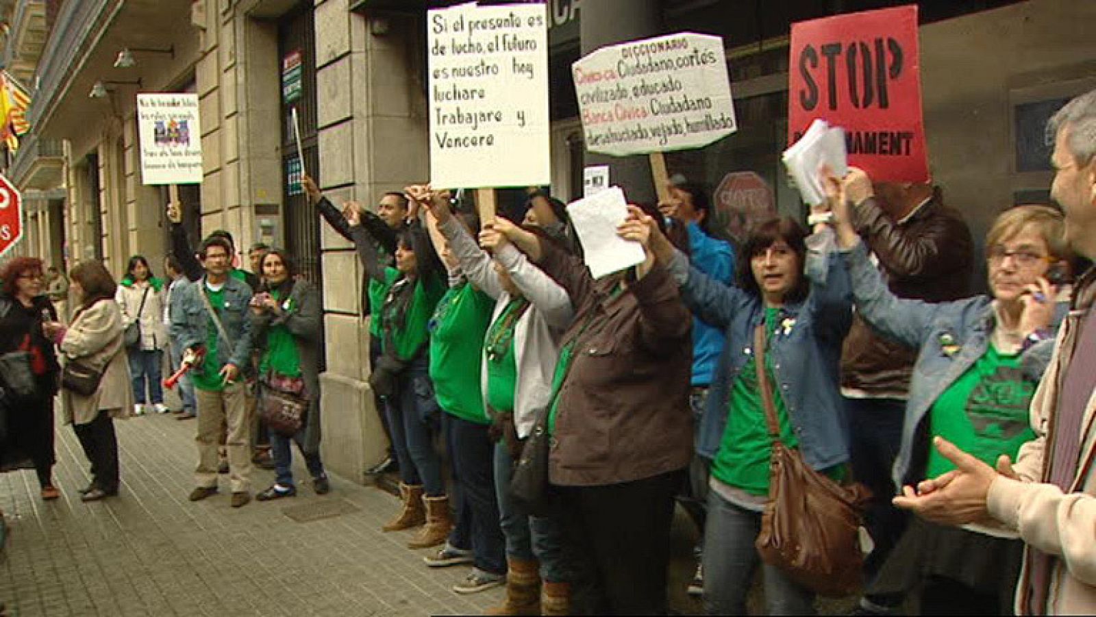 En Barcelona se ha frenado el desahucio a una pareja de ancianos