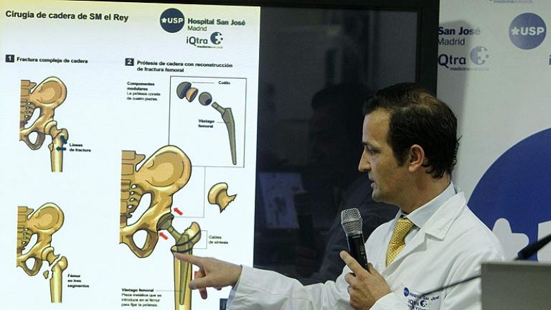 El rey evoluciona favorablemente tras la operación de cadera