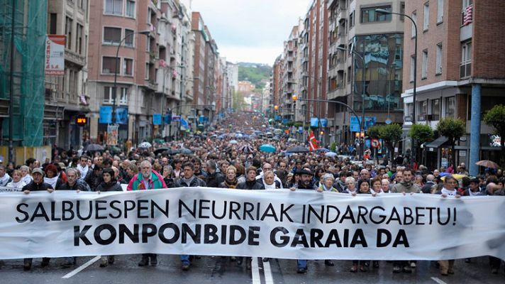 Telediario 1 - Manifestación en Bilbao