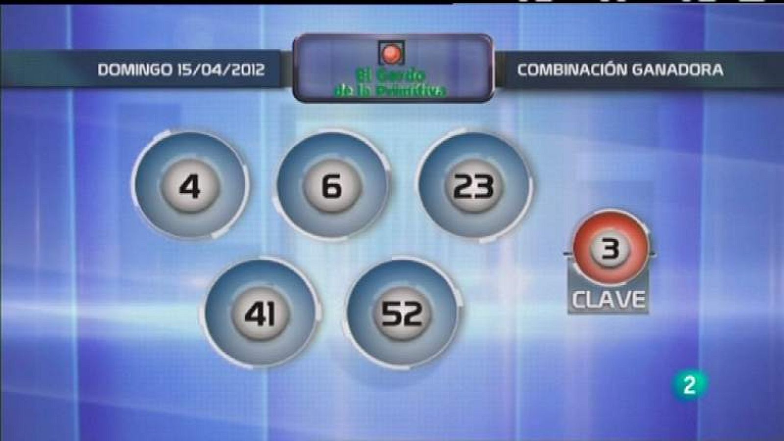 Lotería diaria - 15/04/12 - Ver ahora