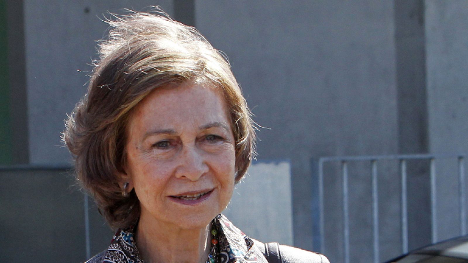 Doña Sofía visita al rey en el hospital