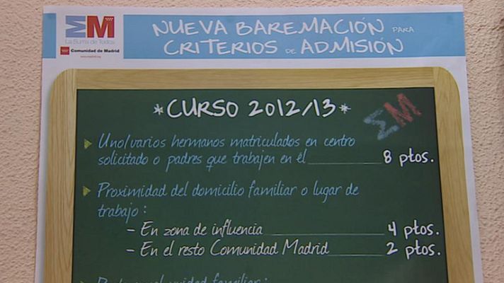 Telediario 1 - Solicitud de plaza en los colegios