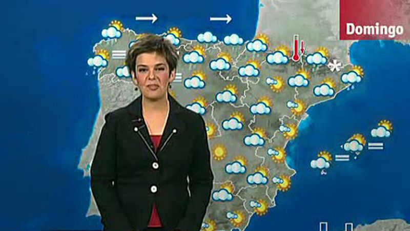 Lluvias en Cataluña y norte peninsular, y poco nuboso en el sur