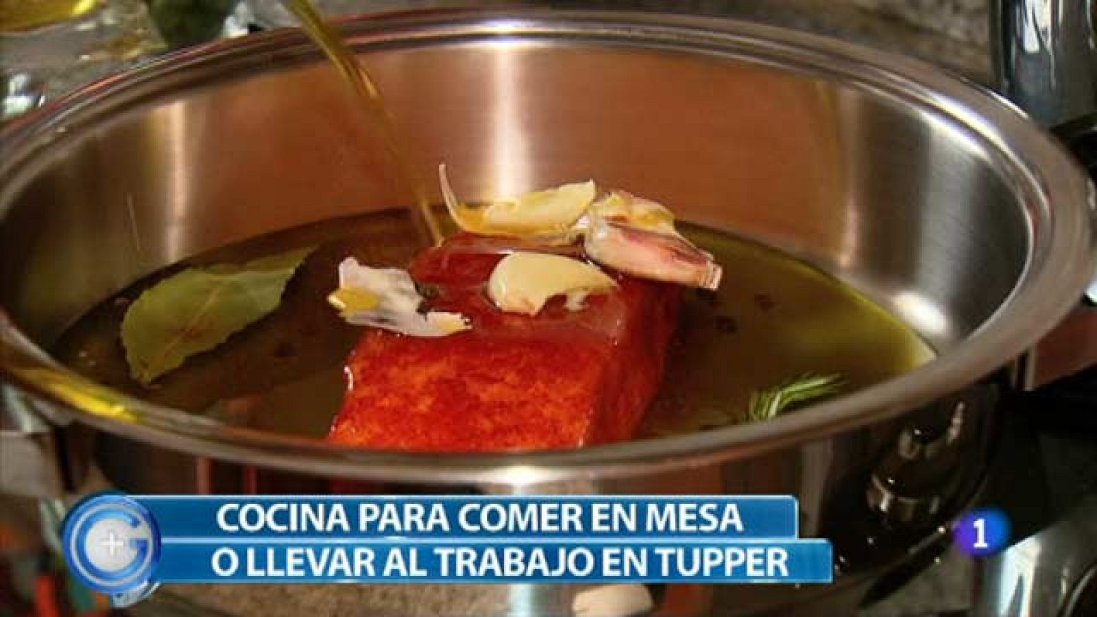 Salmón con verduras para llevar en el tupper
