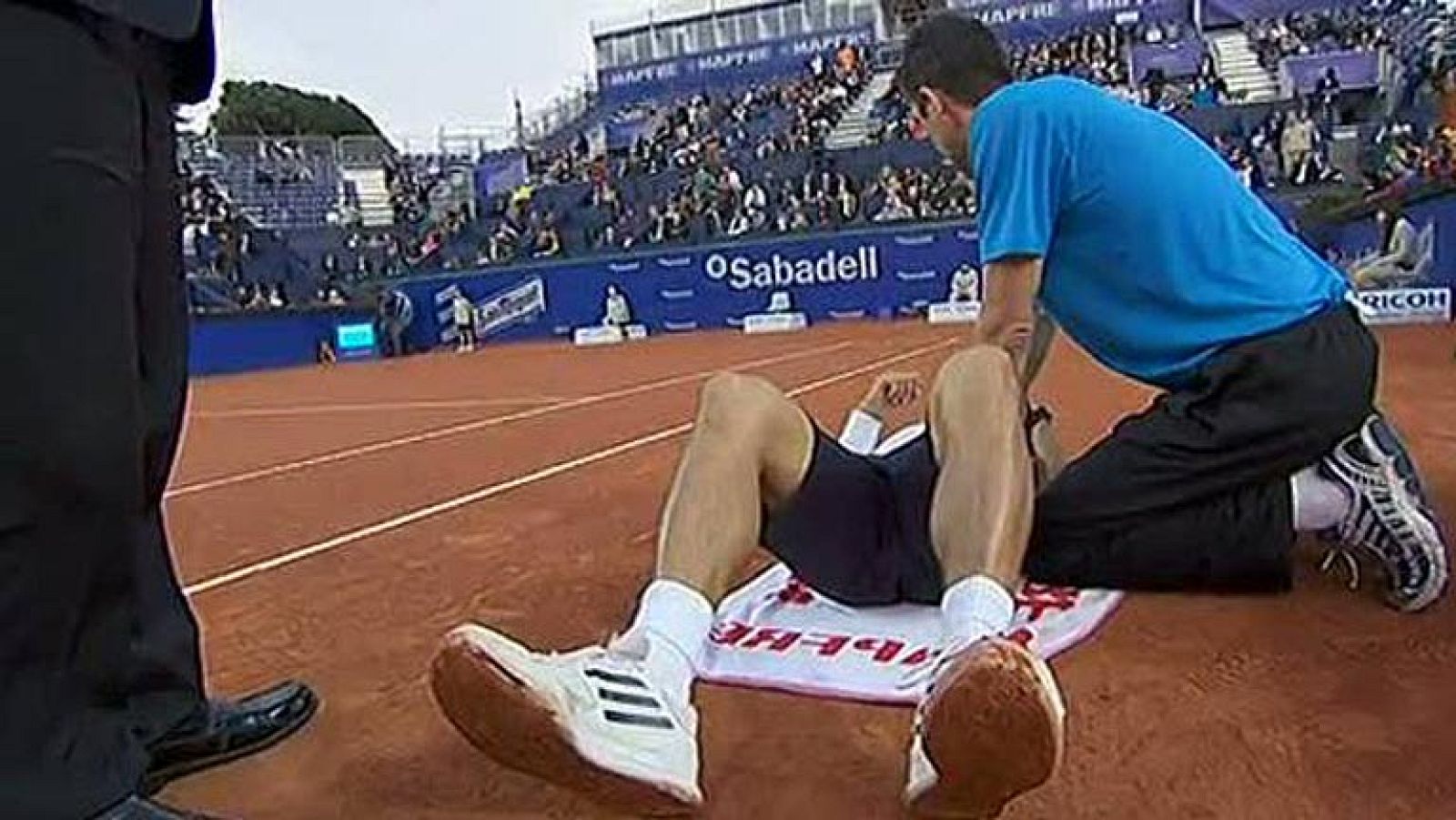 Lesión de Nishikori ante Verdasco