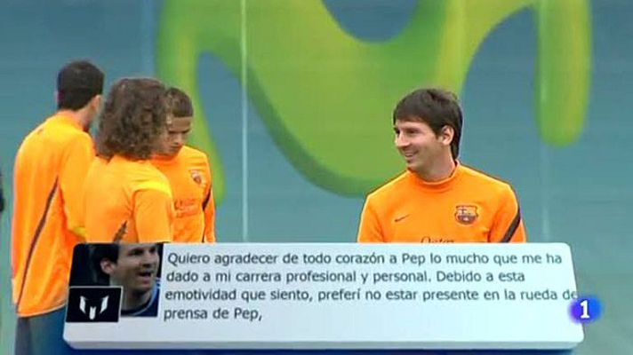 Telediario 1 - Los jugadores, agradecidos con Guardiola