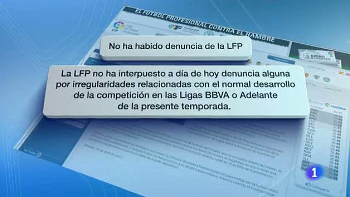 Telediario 1 - La Liga desmiente los supuestos amaños de partidos
