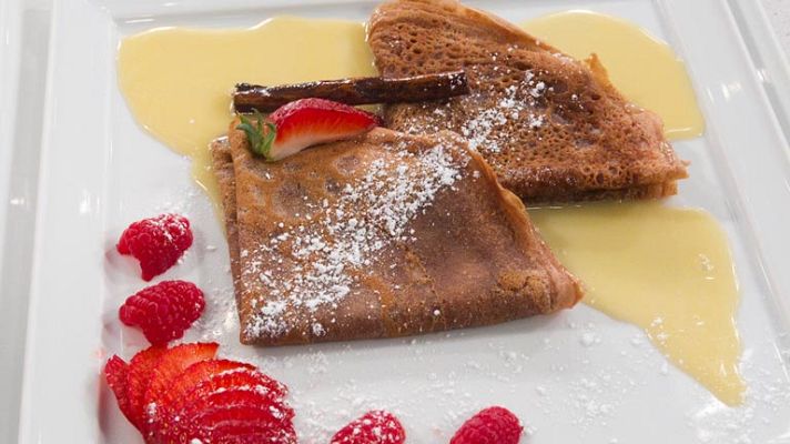 RTVE Cocina - Crepes de cacao al chocolate blanco