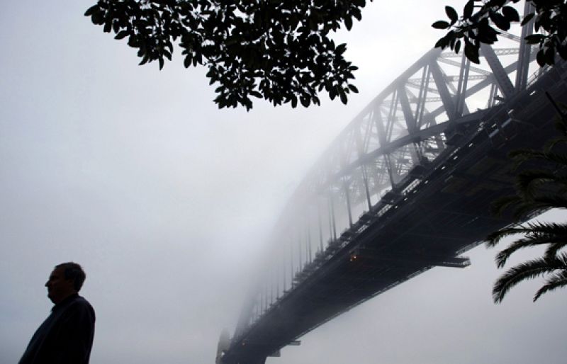 Sydney, oculta tras la niebla