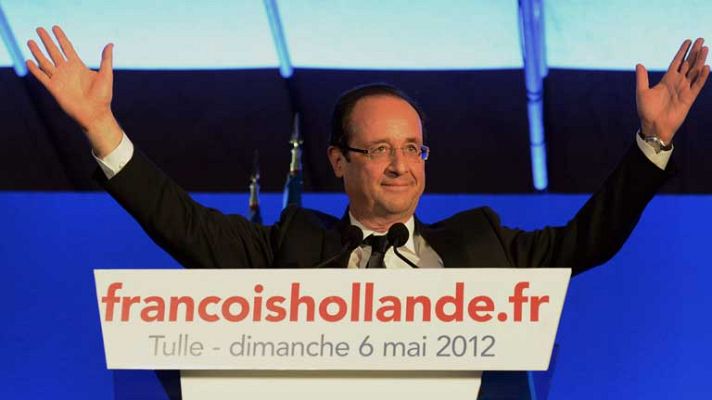 Telediario 1 - Hollande, presidente de Francia