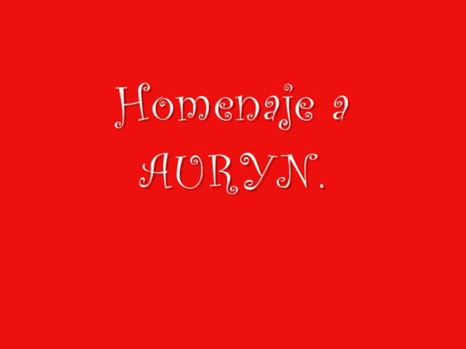 Vídeo homenaje a Auryn de Rufina | Ver