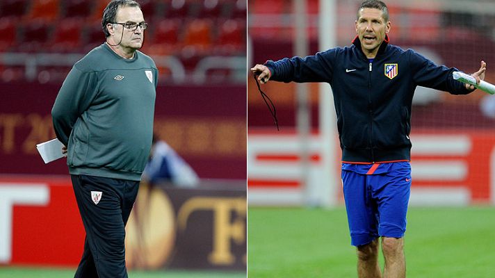 Telediario 1 - Simeone y Bielsa destacan la "ilusión" de sus equipos