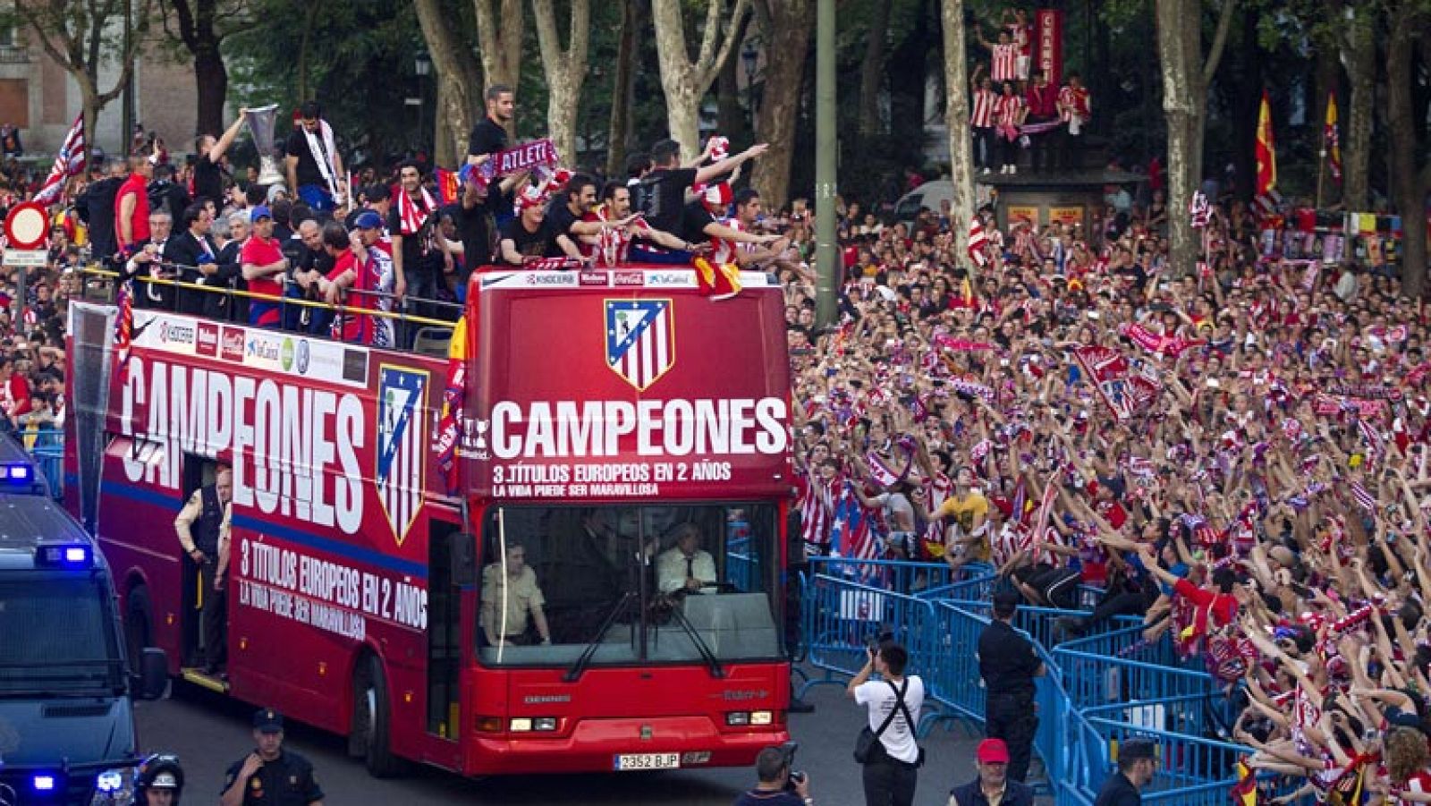 Recorrido triunfal del Atlético