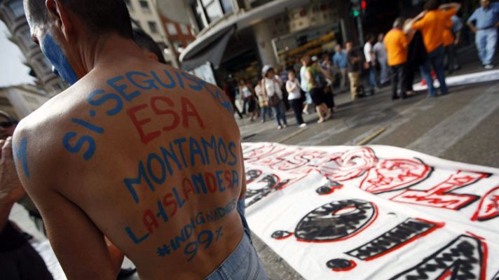 Telediario 1 - Manifestaciones por el 15M