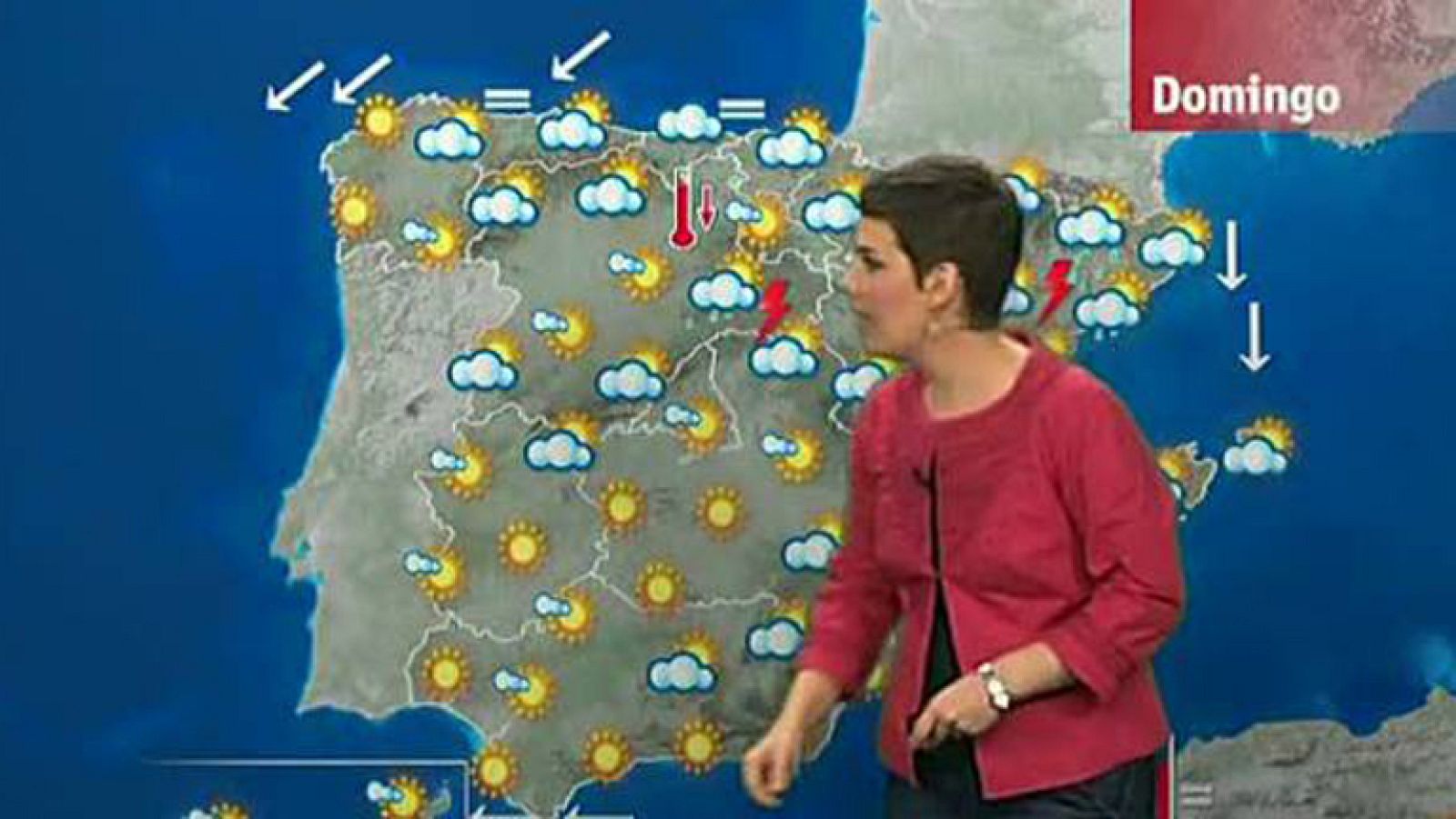 Tormentas fuertes en el este de Cataluña y sur del Sistema Ibérico