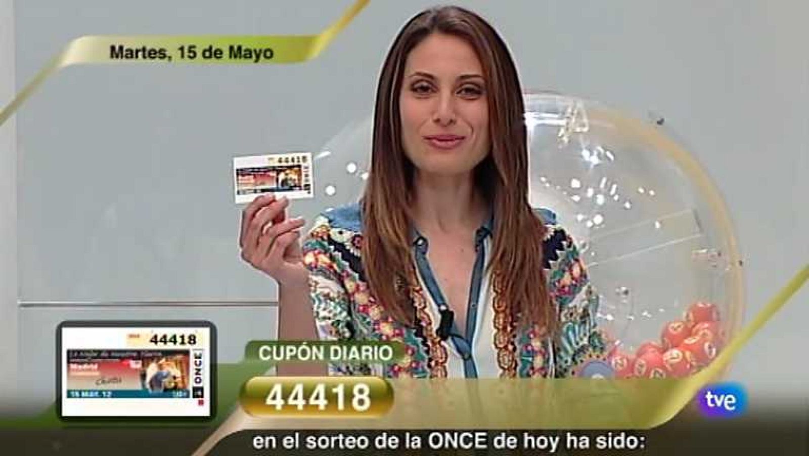 Sorteo ONCE - 15/05/12 - Ver ahora